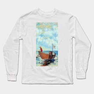 Straw Hat on the Sea Long Sleeve T-Shirt